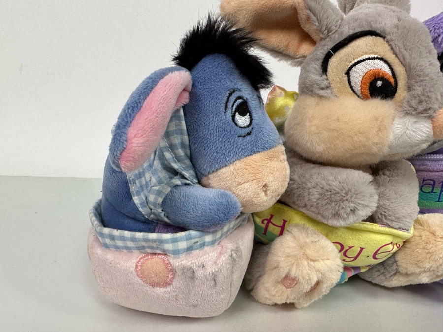 Lot of Disney Vintage Happy Easter Plush Zip-Up Eggs Including Mickey, Minnie Mouse, Eeyore and More [Photo 4]