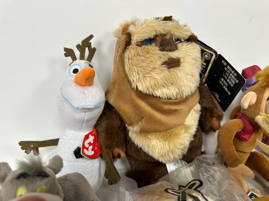 Lot of Disney Vintage Plush Toys Including Olaf, Mater, Mickey, Minions, Lucifer, Wicket W. Warrick and More [Photo 8]