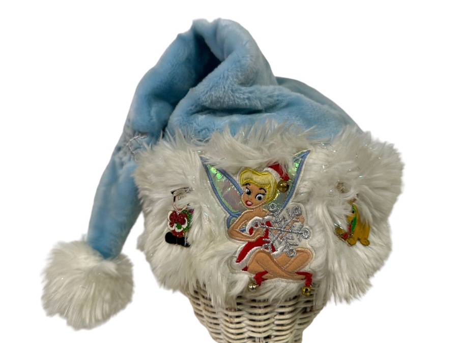  Disney Tinker Bell Santa Hat Blue/White [Photo 1]