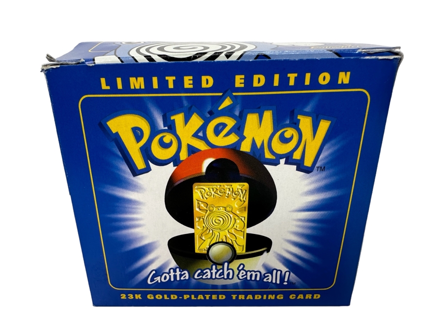 Pokémon Limited Edition 'Gotta Catch 'Em All' 23k Gold-Plated Trading Card [Photo 1]
