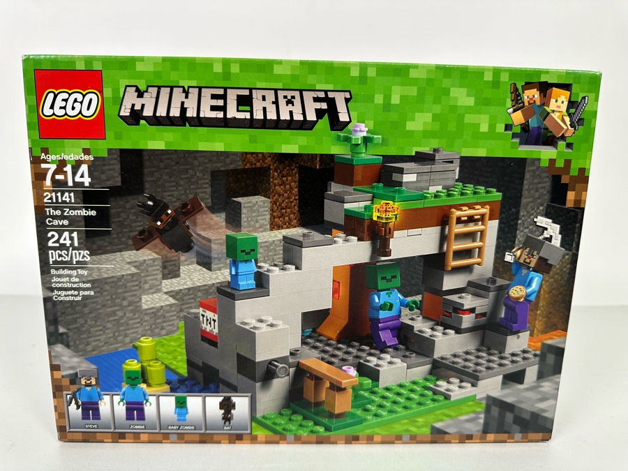 LEGO Minecraft The Zombie Cave 21141 Kit with Steve, Baby Zombie and ...