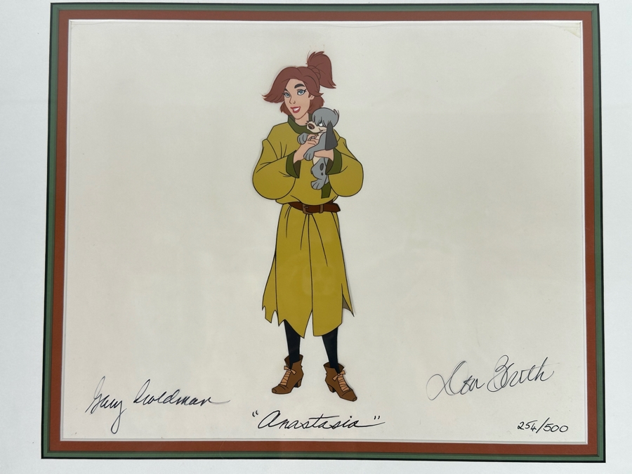 Limited Edition Signed Disney's Anastasia Cel Animation Numbered 254 Of 500 12 X 10 Framed 17 X 15 [Photo 4]
