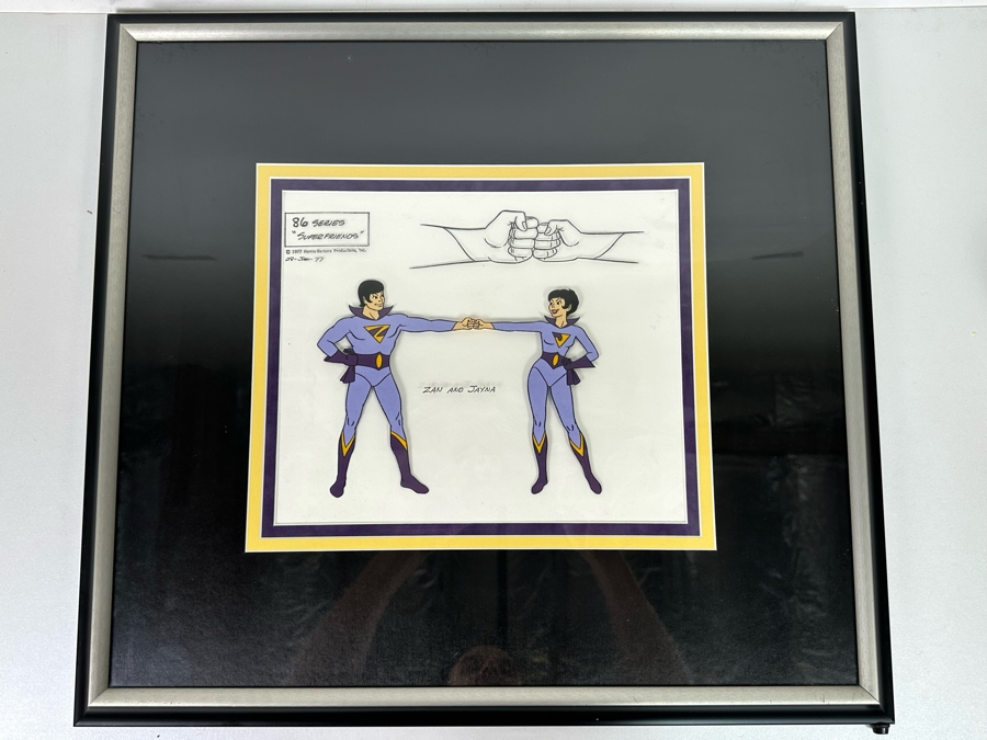 Wonder Twins Cel Animation 86 Series 'Super Friends' 1977 Hanna-Barbera Productions, Inc Jan 28, 1977 12 X 10 Framed 23.5 X 21.5 [Photo 2]