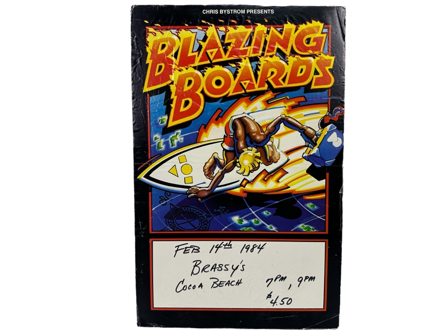 Vintage Blazing Boards Rick Griffin Artwork Surf Movie Poster 12 X 18.5