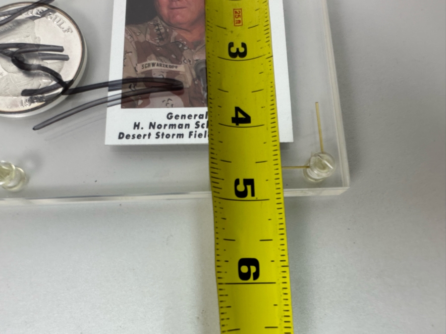 2 Troy Ounces .999 Fine Silver Schwarzkopf Collection Hand Signed Official Card of Operation Yellow Ribbon  [Photo 17]