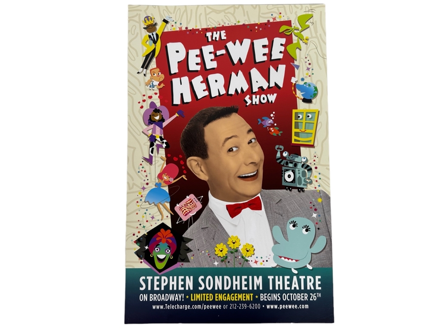 The Pee-Wee Herman Show Stephen Sondheim Theatre Poster 14 X 22.5