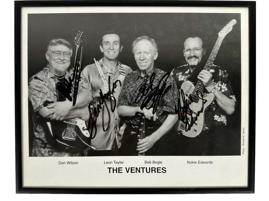 Autographed Photograph Of The Surf Music Band The Ventures 10W x 8D