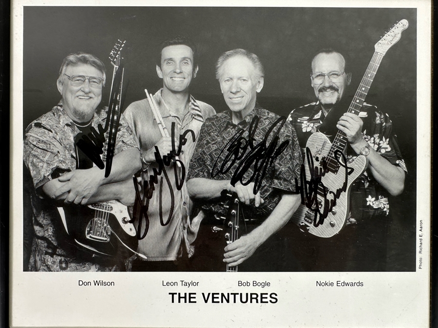 Autographed Photograph Of The Surf Music Band The Ventures 10W x 8D [Photo 3]