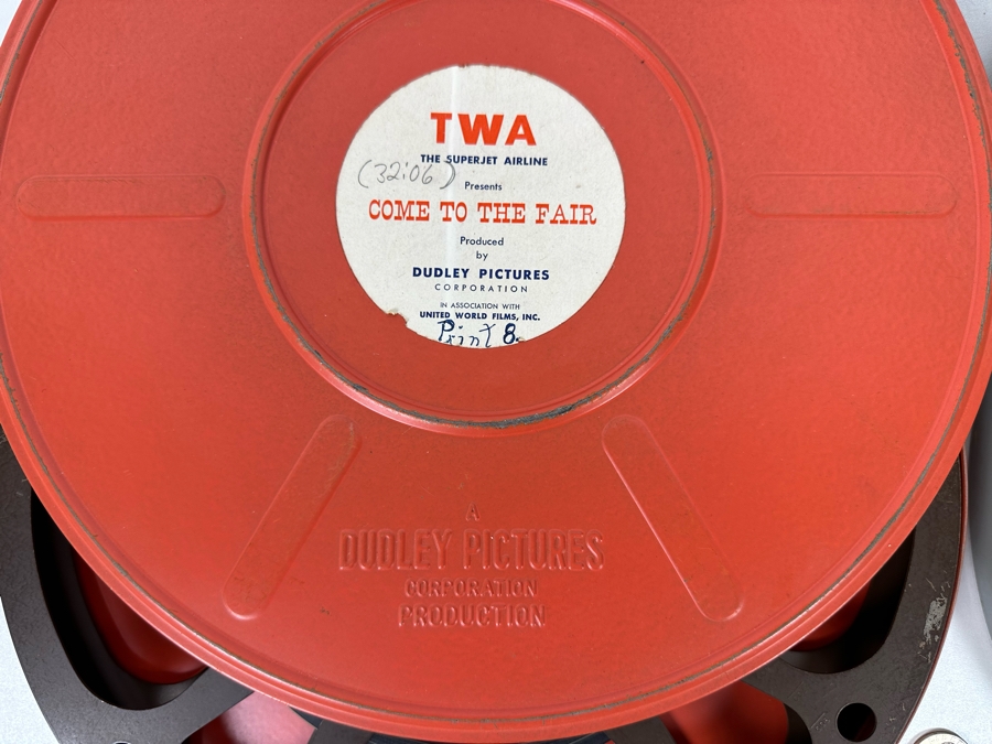 Pair Of Vintage Movie Film Reels: TWA The Superjet Airline Presents Come To The Fair & Allstate Drive In Review [Photo 4]