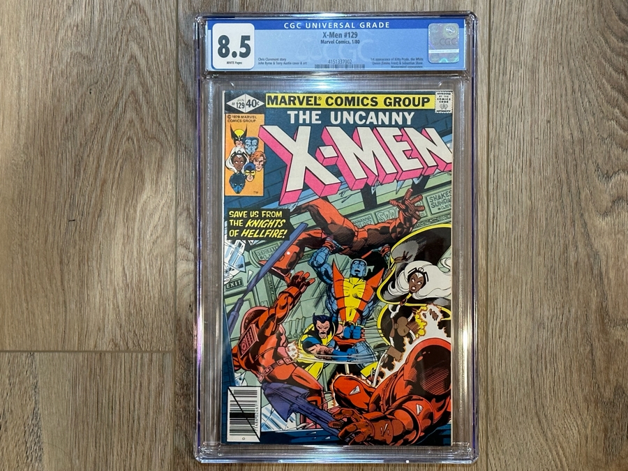 CGC Graded Marvel Comics X-Men #129 1st Appearance Of Kitty Pryde, The White Queen (Emma Frost) & Sebastian Shaw Mastermind Appearance Graded 8.5