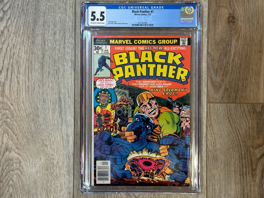 CGC Graded Marvel Comics Black Panther #1 First Issue Jack Kirby Story / Jack Kirby & Mike Royer Cover & Artwork Graded 5.5 [Photo 2]