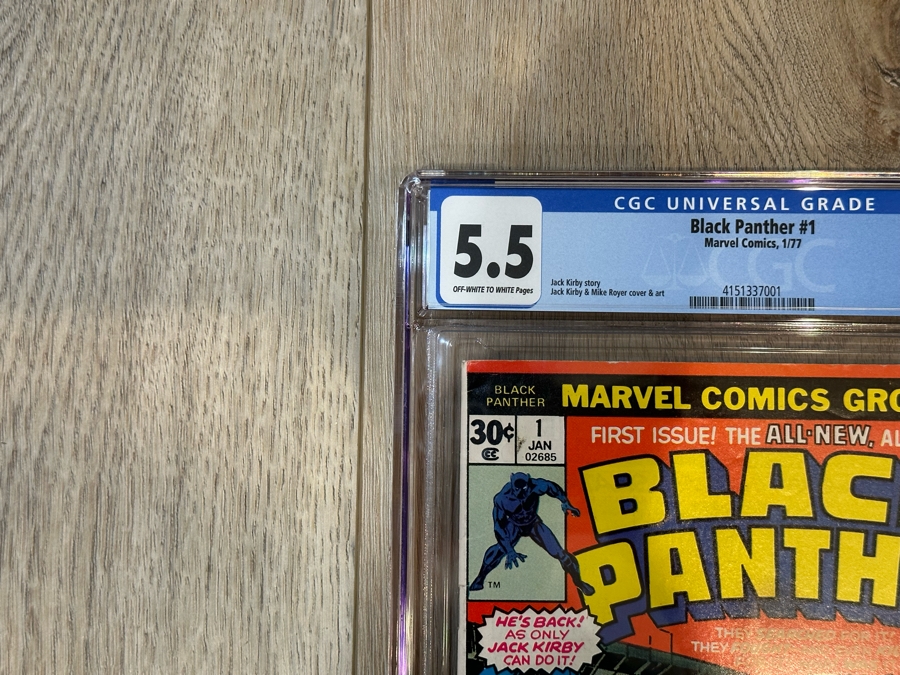 CGC Graded Marvel Comics Black Panther #1 First Issue Jack Kirby Story / Jack Kirby & Mike Royer Cover & Artwork Graded 5.5 [Photo 3]