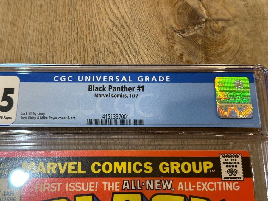 CGC Graded Marvel Comics Black Panther #1 First Issue Jack Kirby Story / Jack Kirby & Mike Royer Cover & Artwork Graded 5.5 [Photo 5]