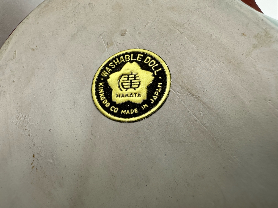 Vintage Japanese Hakata Urasaki Hand Painted Ceramic Doll Figurine Man With Fishing Net 6W X 8.5H [Photo 11]