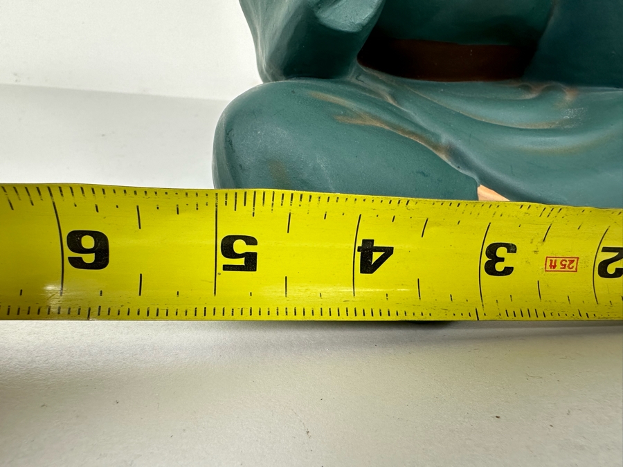 Vintage Japanese Hakata Urasaki Hand Painted Ceramic Doll Figurine Seated Man 5W X 7H [Photo 16]