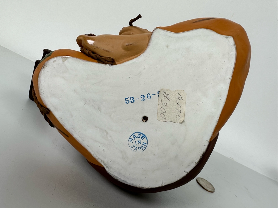 Vintage Japanese Hakata Urasaki Hand Painted Ceramic Doll Figurine Seated Man 7.5W X 8H [Photo 11]