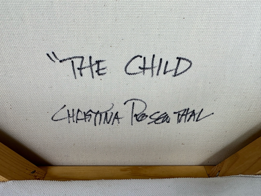 Christina Rosenthal (B. 1951, So Cal) Original Abstract Painting on Canvas 24W x 36H [Photo 13]