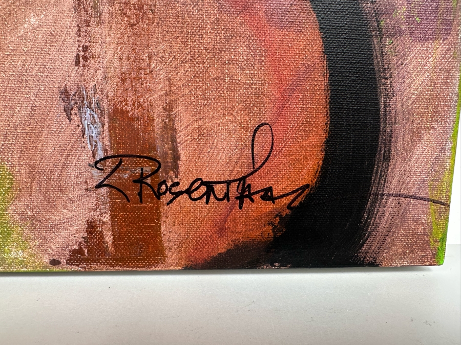 Christina Rosenthal (B. 1951, So Cal) Original Abstract Painting on Canvas 24W x 36H [Photo 8]