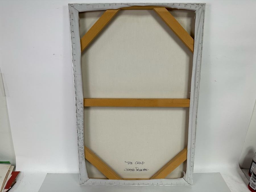 Christina Rosenthal (B. 1951, So Cal) Original Abstract Painting on Canvas 24W x 36H [Photo 12]