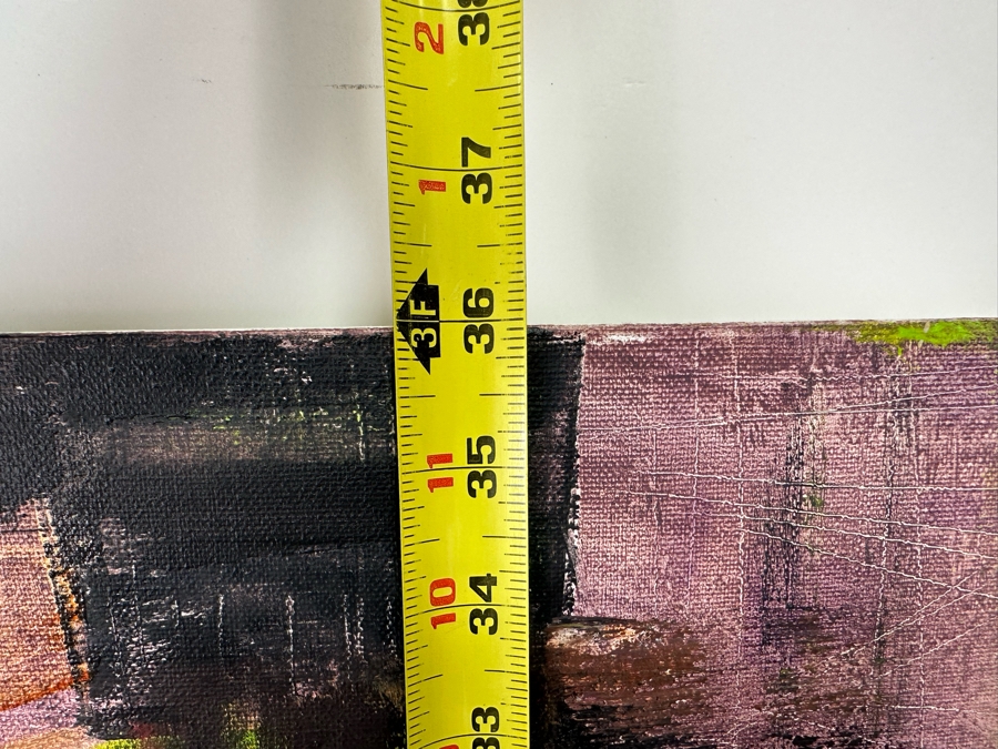 Christina Rosenthal (B. 1951, So Cal) Original Abstract Painting on Canvas 24W x 36H [Photo 11]