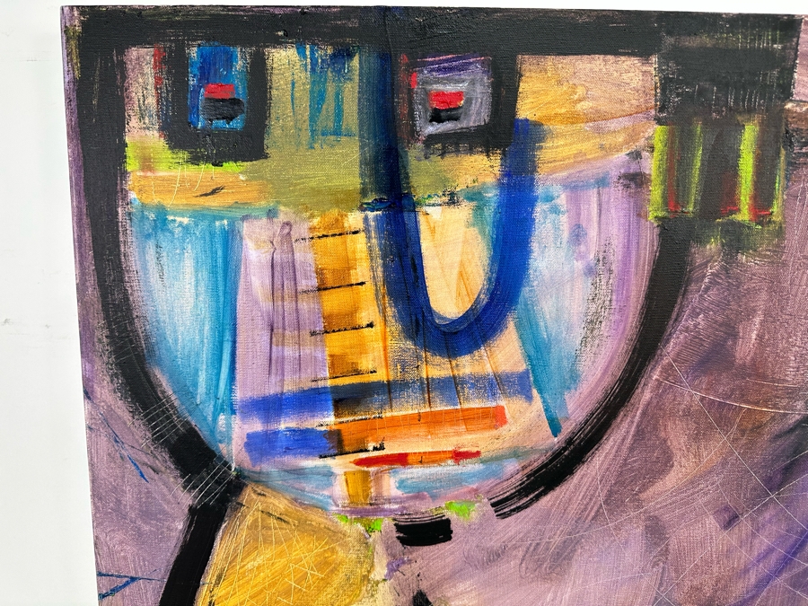 Christina Rosenthal (B. 1951, So Cal) Original Abstract Painting on Canvas 24W x 36H [Photo 5]