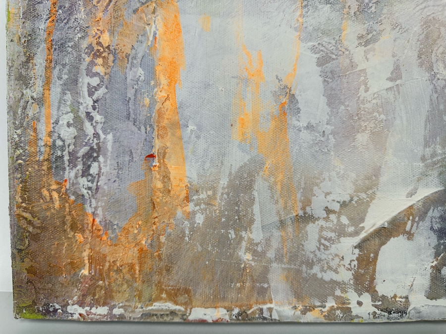 Christina Rosenthal (B. 1951, So Cal) Original Abstract Painting on Canvas 20W x 15H [Photo 9]