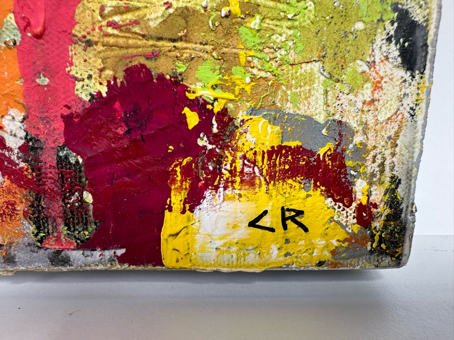 Christina Rosenthal (B. 1951, So Cal) Original Abstract Painting on Canvas 20W x 15H [Photo 5]