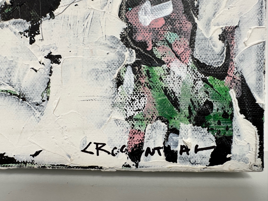 Christina Rosenthal (B. 1951, So Cal) Original Abstract Painting on Canvas 20W x 15H [Photo 4]