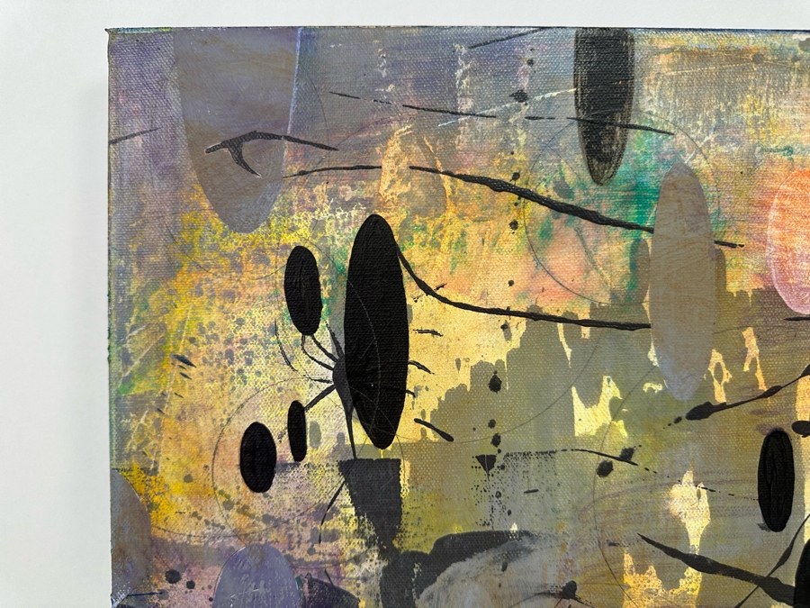 Christina Rosenthal (B. 1951, So Cal) Original Abstract Painting on Canvas 20W x 15H [Photo 4]