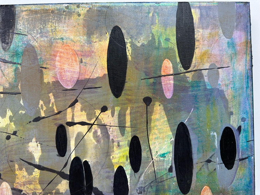 Christina Rosenthal (B. 1951, So Cal) Original Abstract Painting on Canvas 20W x 15H [Photo 5]