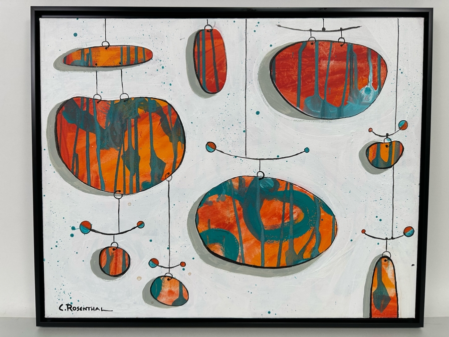 Christina Rosenthal (B. 1951, So Cal) Original Painting on Canvas 20.5W x 16.5H [Photo 2]