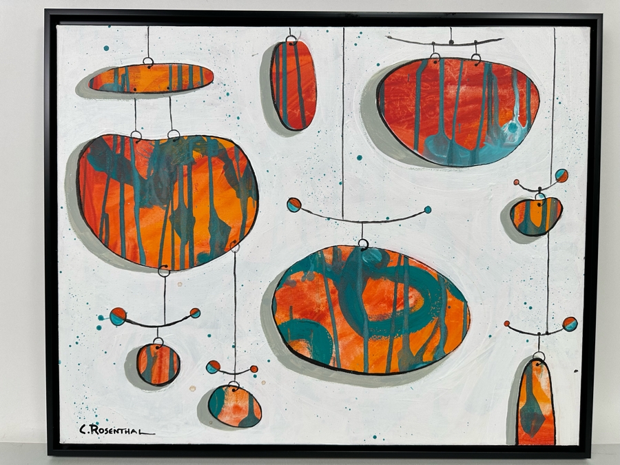 Christina Rosenthal (B. 1951, So Cal) Original Painting on Canvas 20.5W x 16.5H [Photo 3]