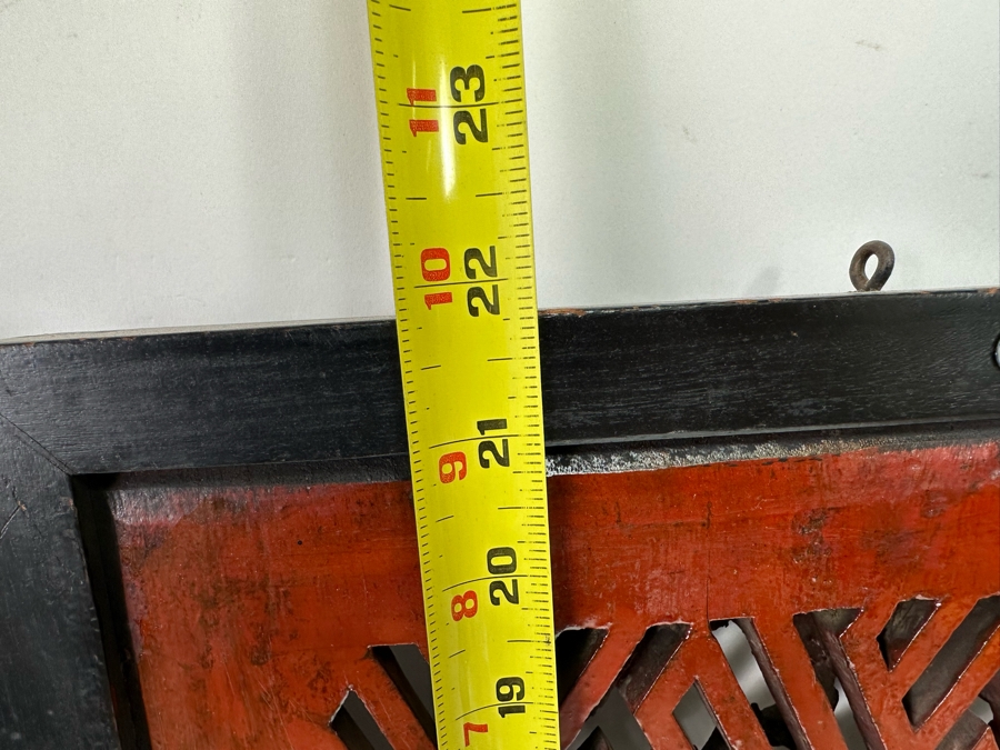 Pair of Vintage Chinese Relief Carved Gilt Wooden Panels 15.5W x 22H [Photo 16]