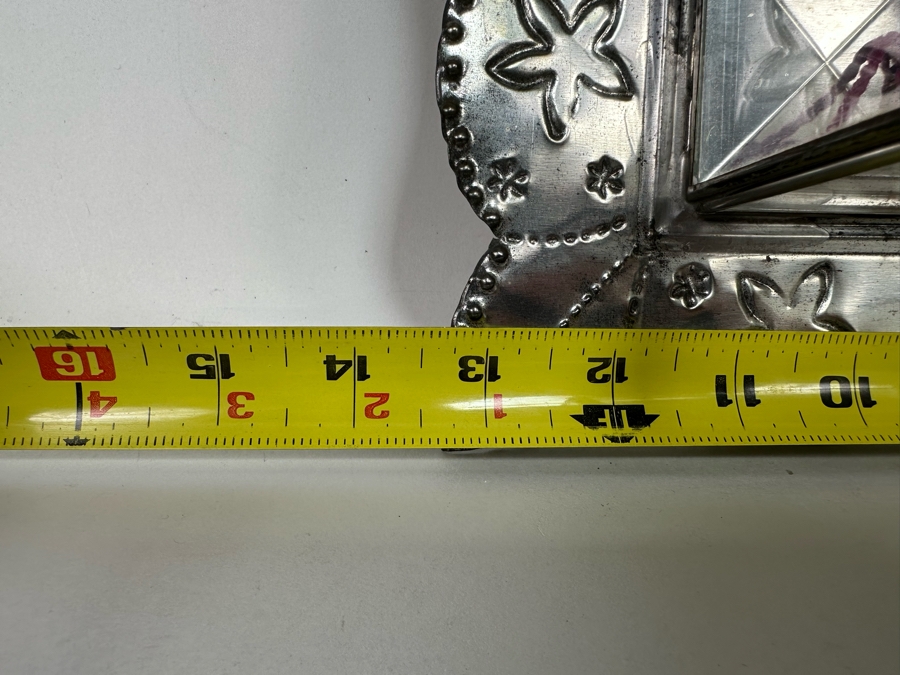 Pair of Mexican Beadwork Bracelets and Bowl Displayed in Shadowbox 13.5W x 13.5 H x 3 [Photo 17]