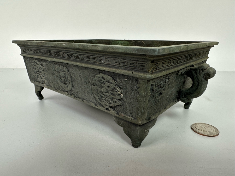 Vintage Metal Bonsai Planter Box 9W x 5.5D x 3H [Photo 7]