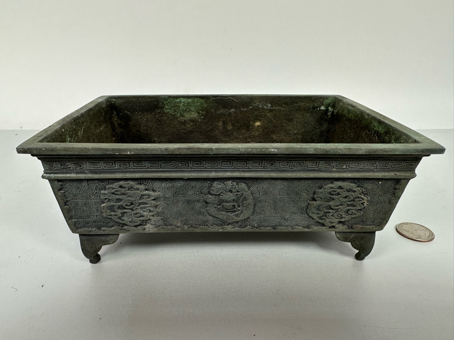 Vintage Metal Bonsai Planter Box 9W x 5.5D x 3H [Photo 3]