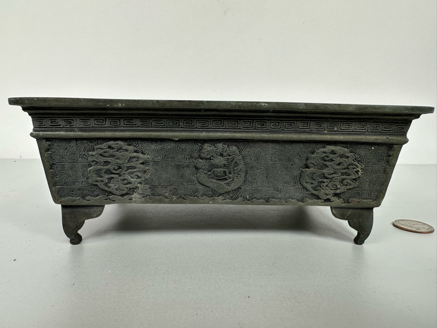 Vintage Metal Bonsai Planter Box 9W x 5.5D x 3H [Photo 4]