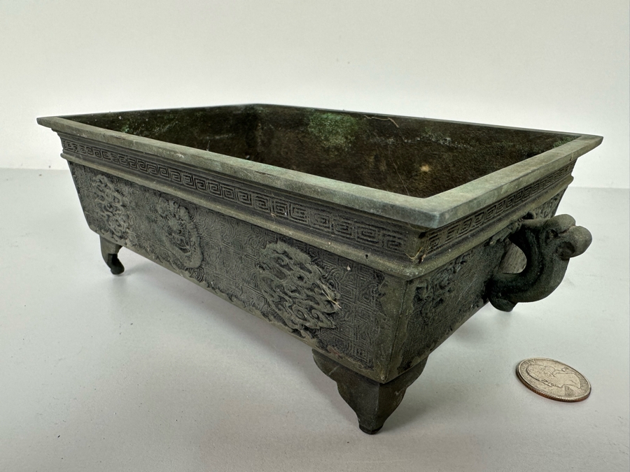 Vintage Metal Bonsai Planter Box 9W x 5.5D x 3H [Photo 8]