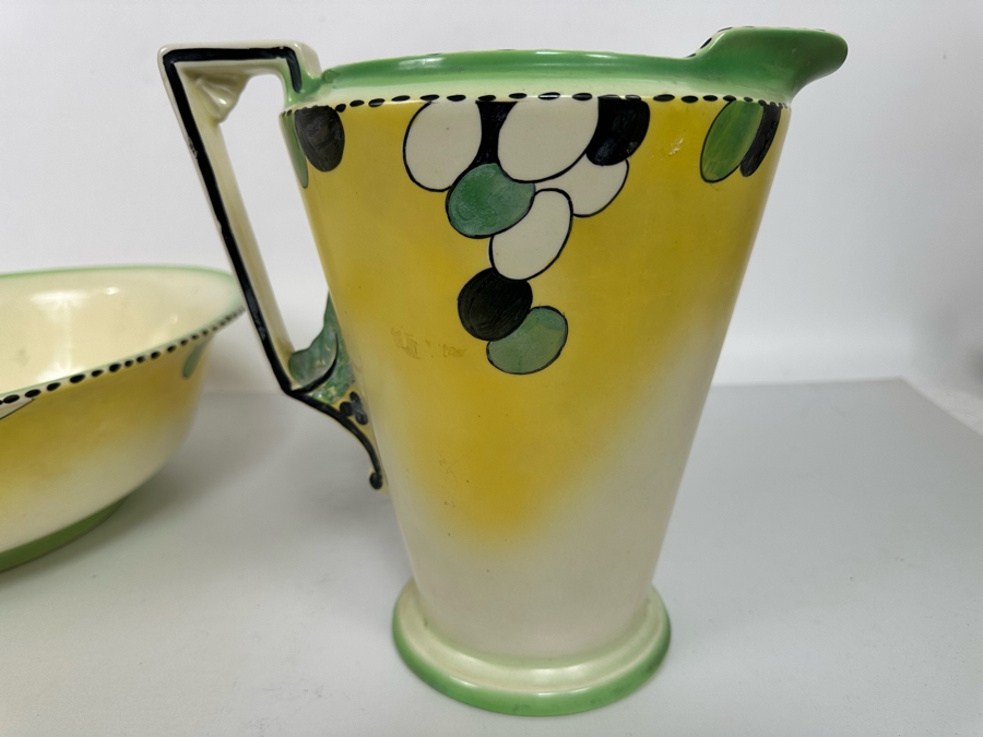 Art Deco Burleigh Ware Zenith Jug and Wash Bowl [Photo 11]
