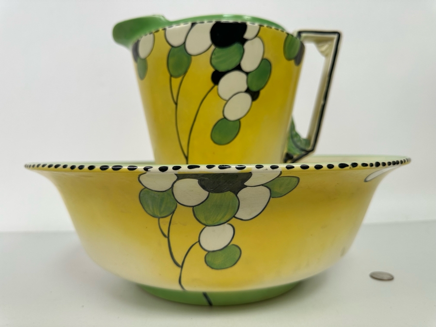 Art Deco Burleigh Ware Zenith Jug and Wash Bowl [Photo 4]