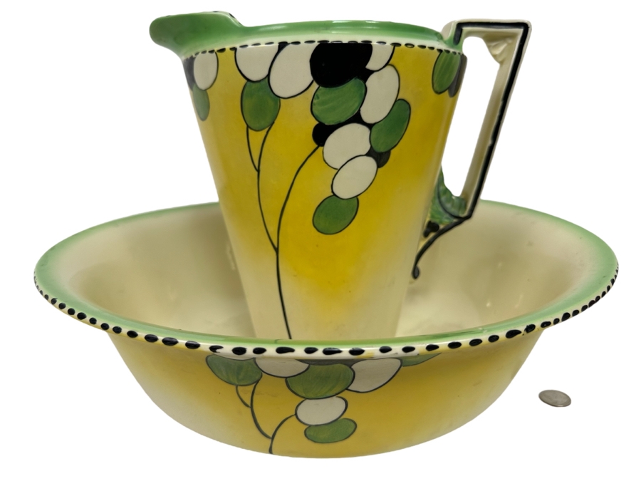 Art Deco Burleigh Ware Zenith Jug and Wash Bowl [Photo 1]