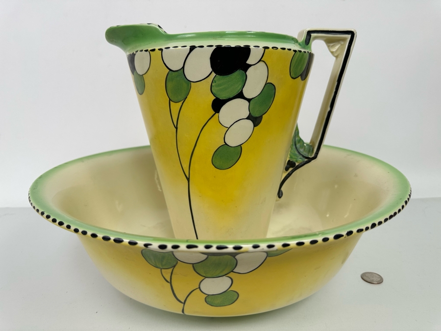 Art Deco Burleigh Ware Zenith Jug and Wash Bowl [Photo 2]