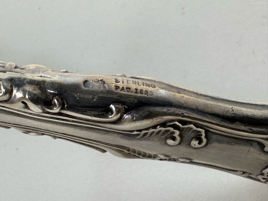 Ambassador Cutlery Pair of Knives and Bacon Fork all with Sterling Silver Handles [Photo 10]