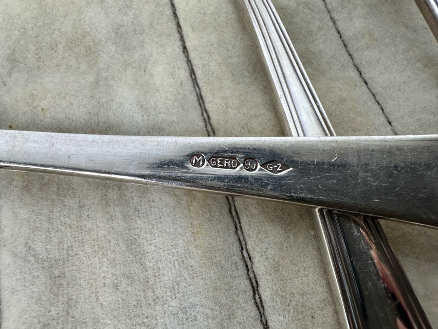 Vintage Set of 6 Silverplate Fish Knives and Forks [Photo 6]