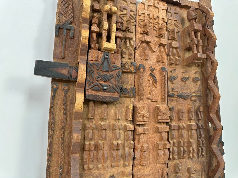 African Carved Wood Dogon Door 15W x 21.5H [Photo 7]