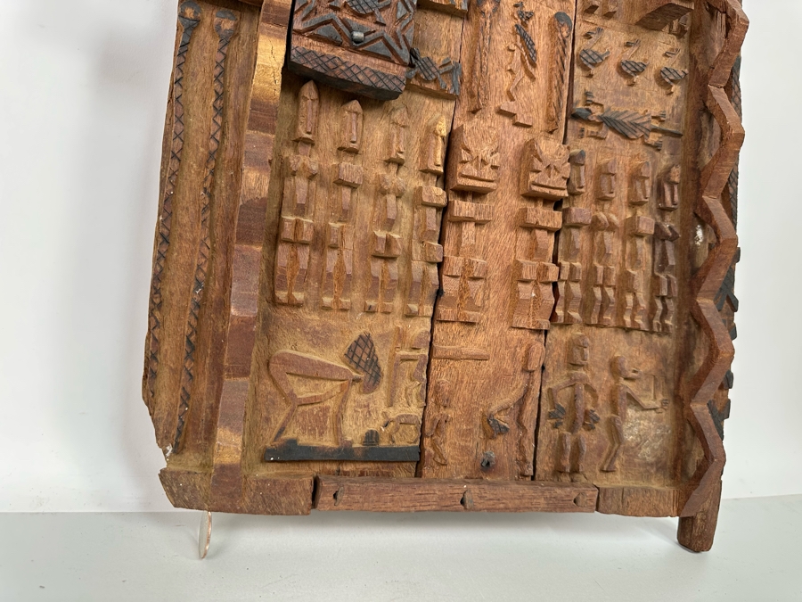 African Carved Wood Dogon Door 15W x 21.5H [Photo 8]