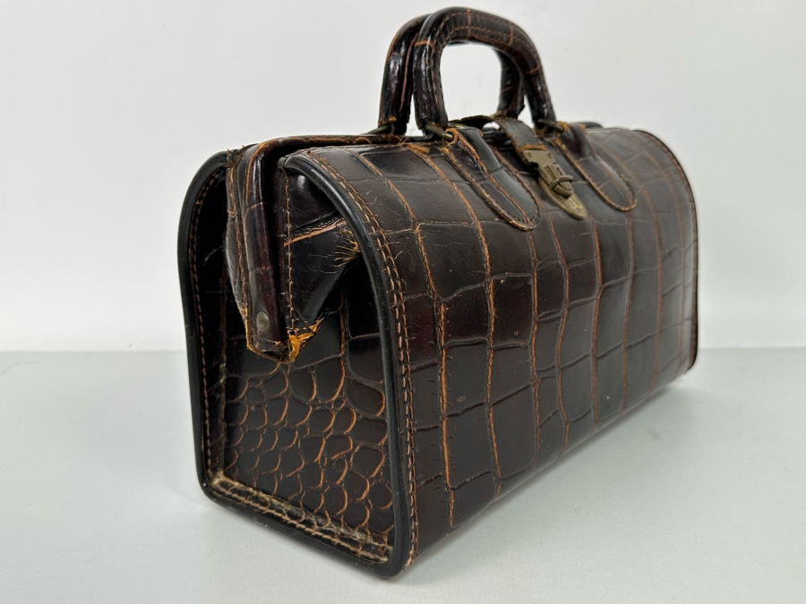 Vintage Leather Upjohn Doctors Bag 14W x 6D x 8.5H [Photo 5]