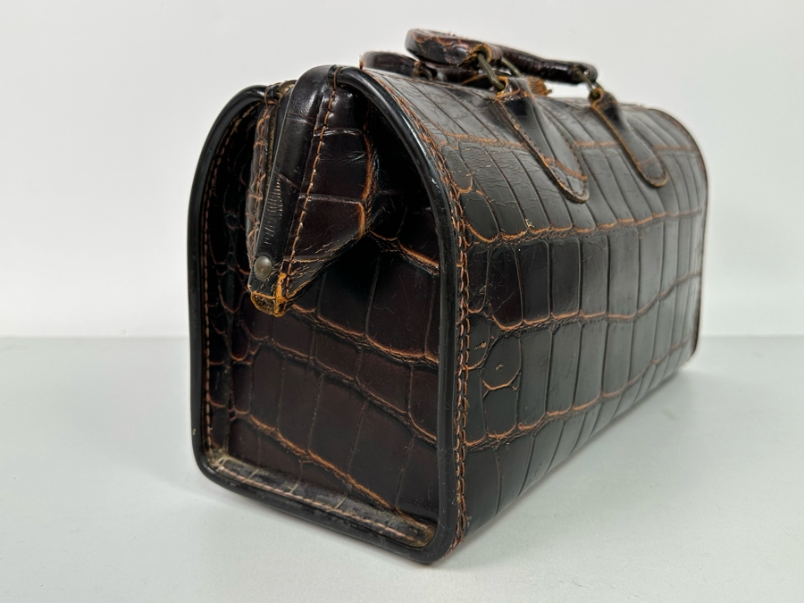 Vintage Leather Upjohn Doctors Bag 14W x 6D x 8.5H [Photo 7]