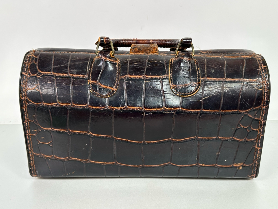 Vintage Leather Upjohn Doctors Bag 14W x 6D x 8.5H [Photo 6]