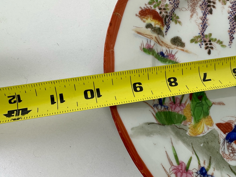 9.5' Hand Painted Signed Japanese Porcelain Plate [Photo 9]